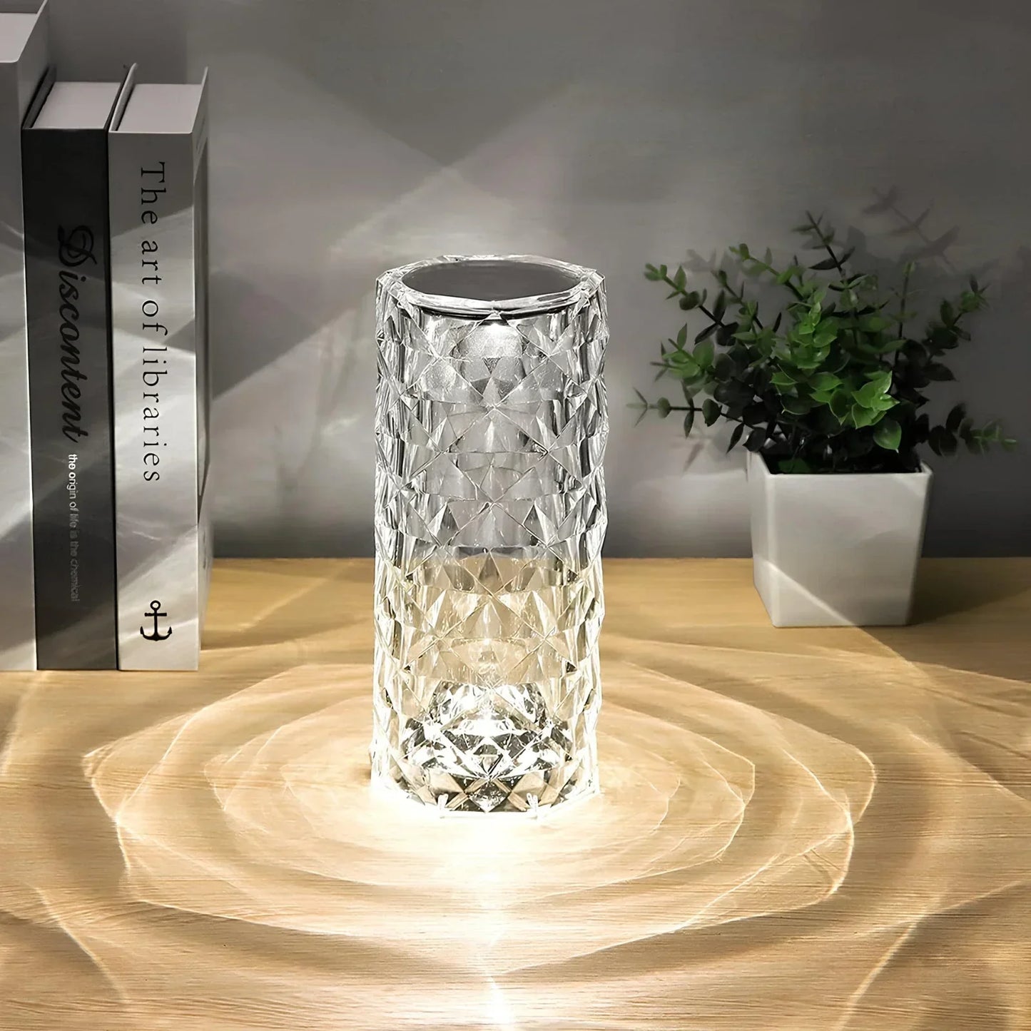 Crystal Touch Control Table Lamp with 16 Color Options