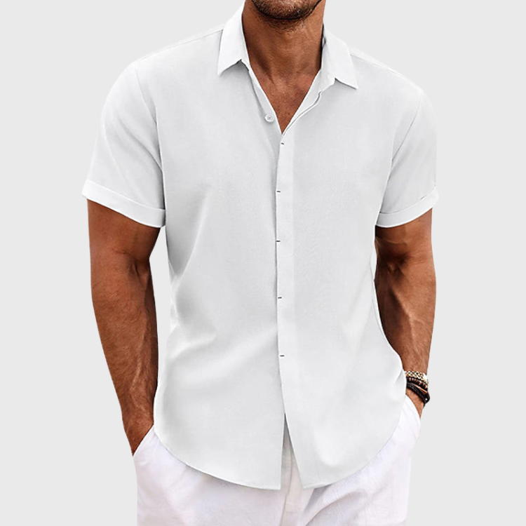 Men's Breathable Linen Short Sleeve Shirt