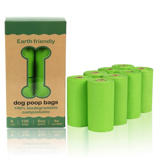 Biodegradable Poop Bags with Leak-Proof Dispenser - 120 Count
