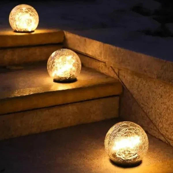 Solar Cracked Glass Outdoor Garden Lamp