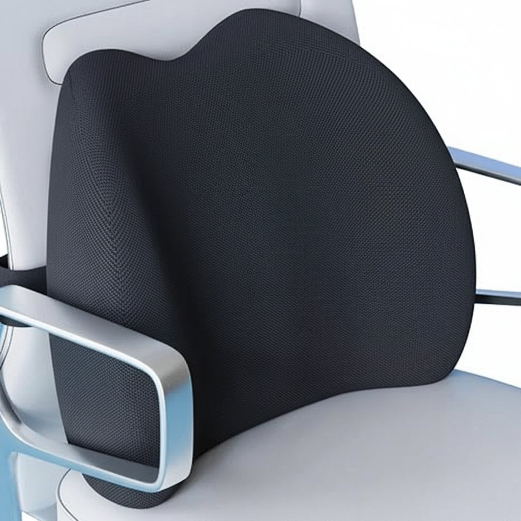 Ergonomic Lumbar Support Pillow with Mesh Cover for Office Chairs