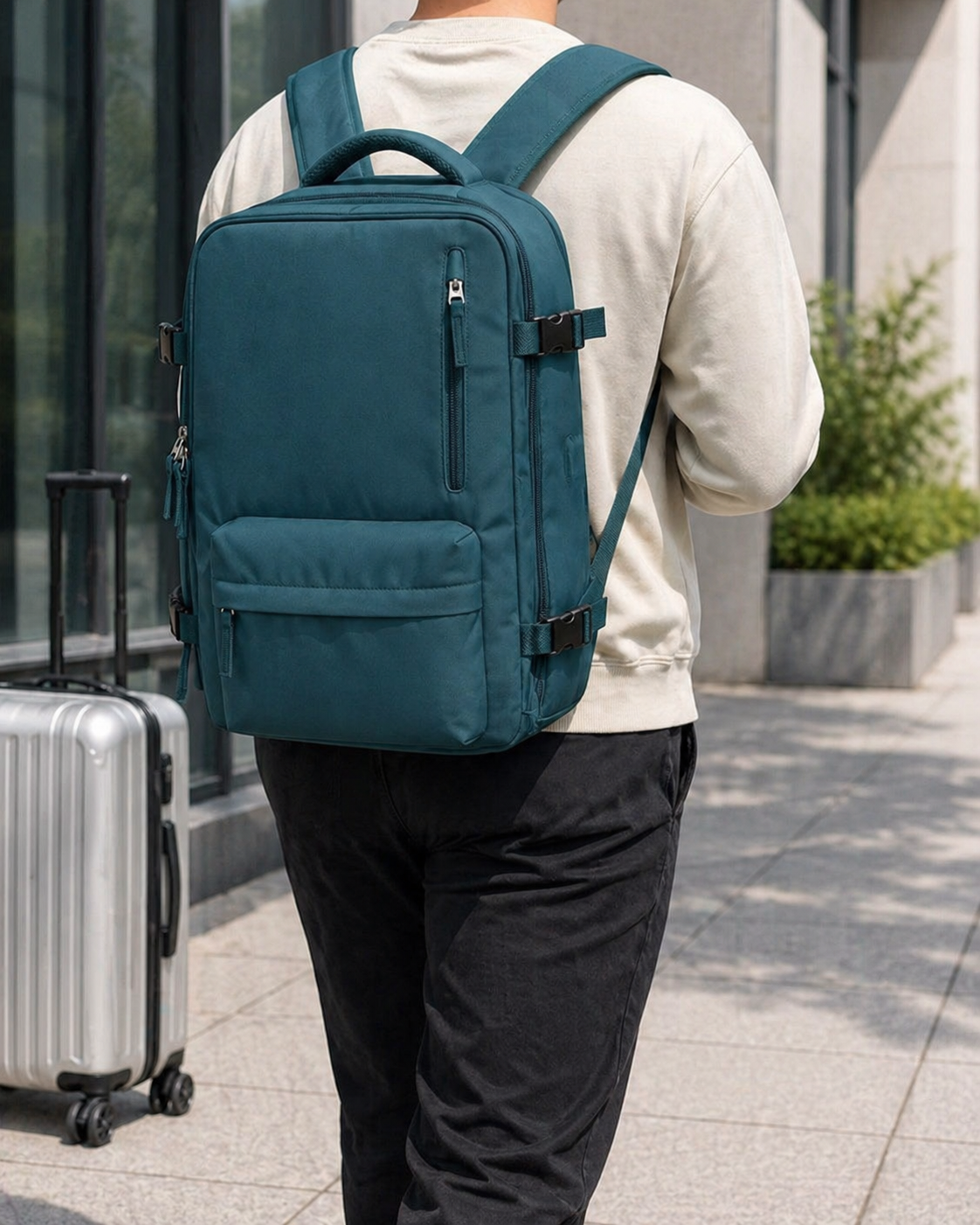 Waterproof Backpack with Laptop Compartment and Ergonomic Straps