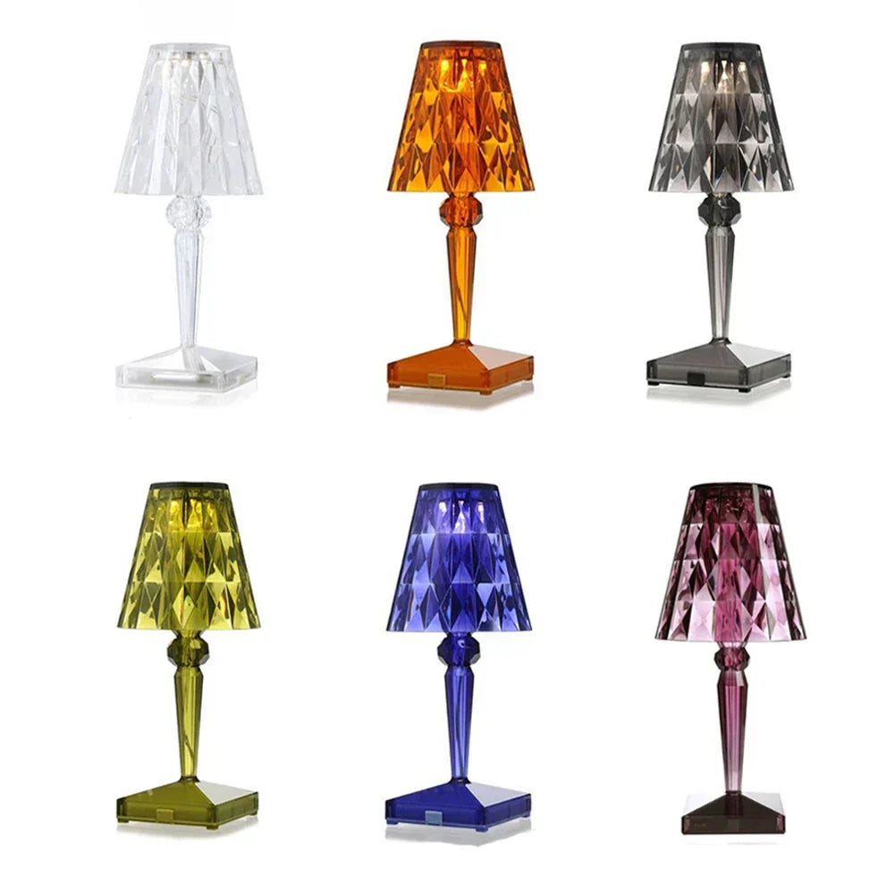 Dimmable Acrylic Crystal Table Lamp - Energy Efficient Design