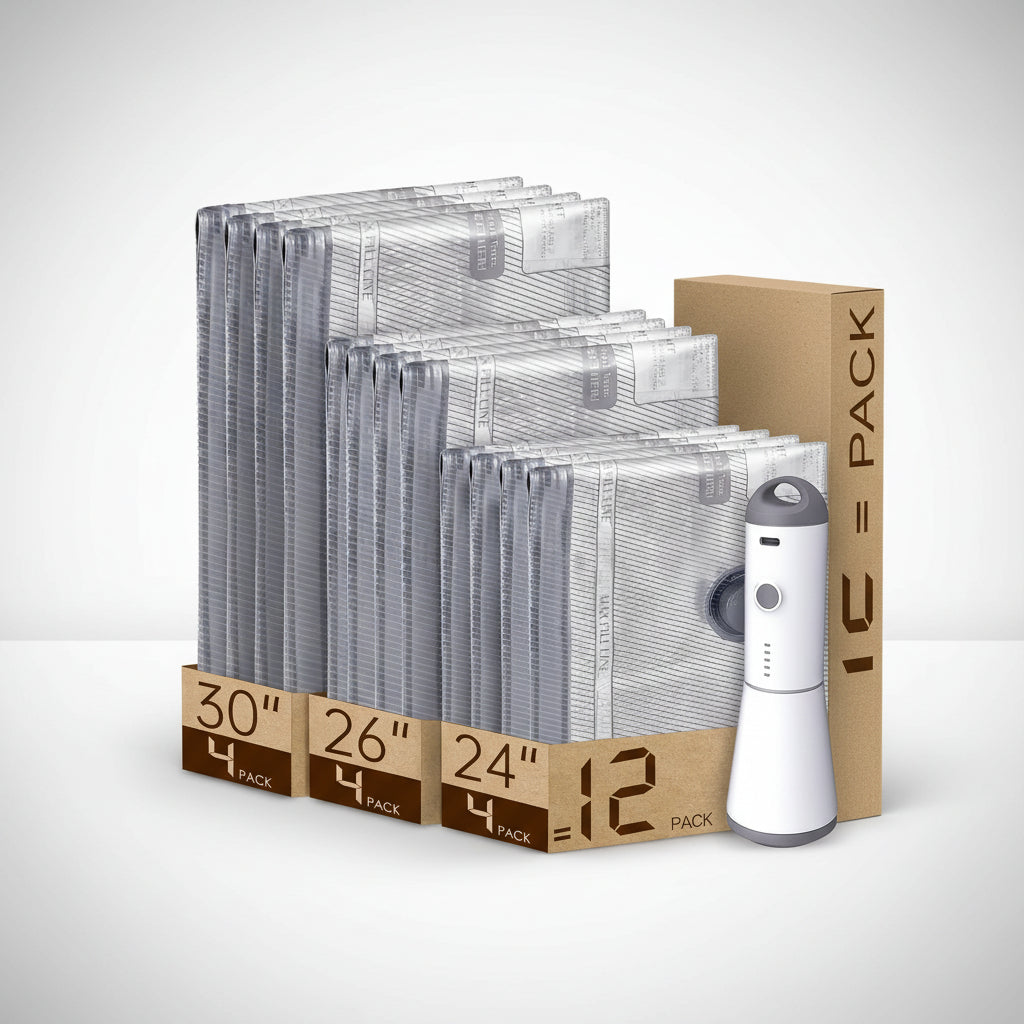 Cordless Vacuum Storage Bags with Rechargeable Pump Set
