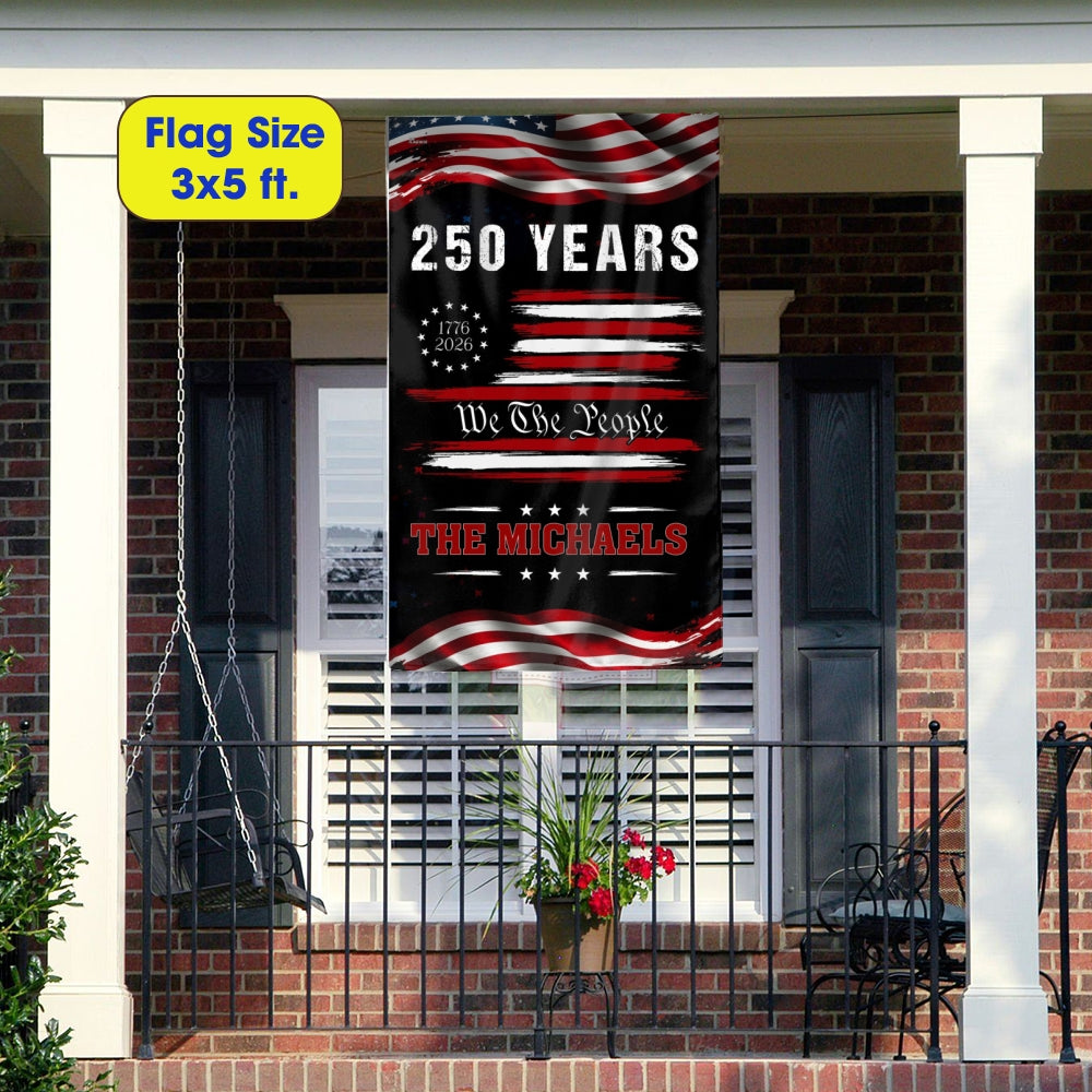 Personalized 250-Year Semiquincentennial American Flag Decor