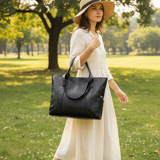 Elegant Retro Leather Shoulder Bag with Smooth Finish