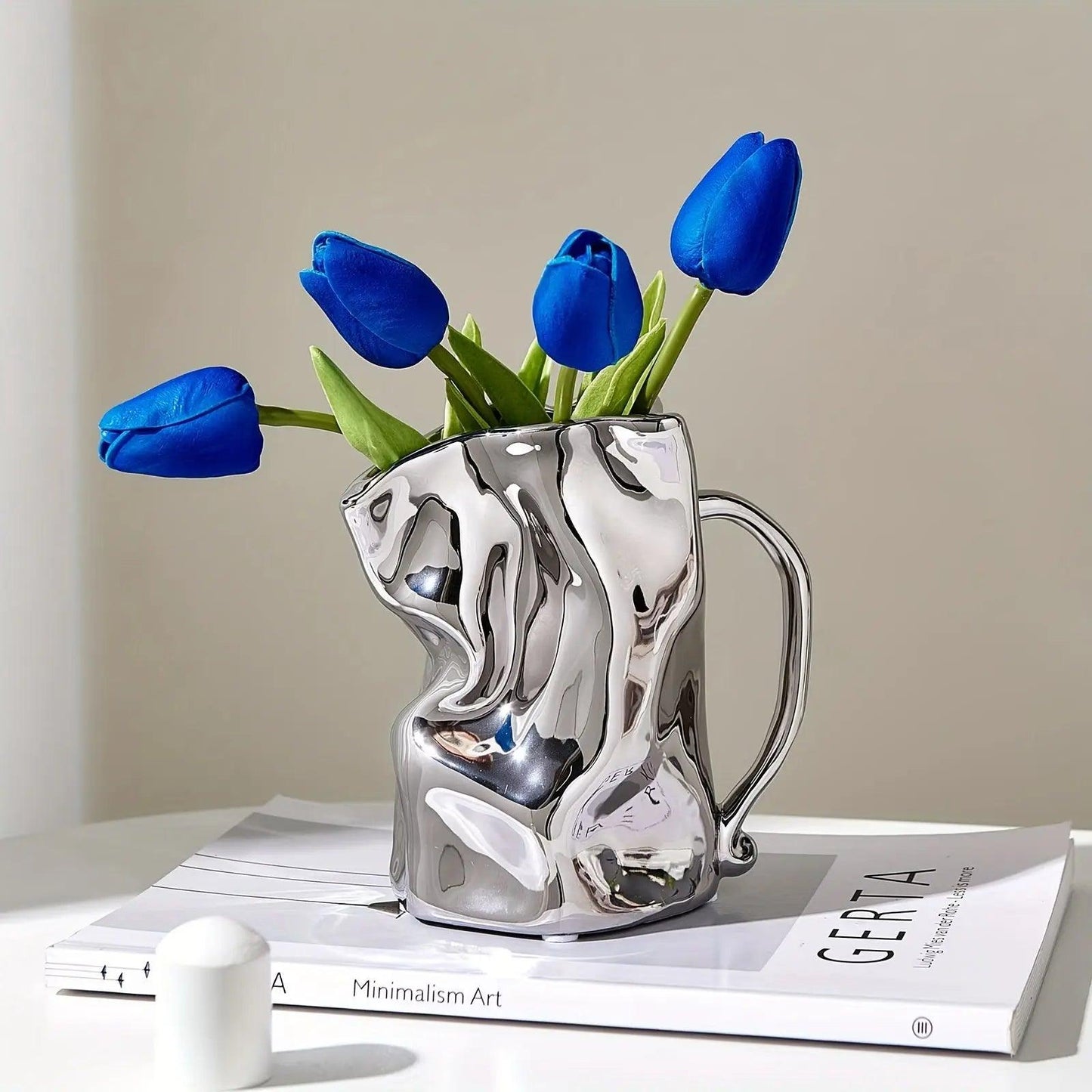 Modern Ceramic Vase with Lustrous Finish