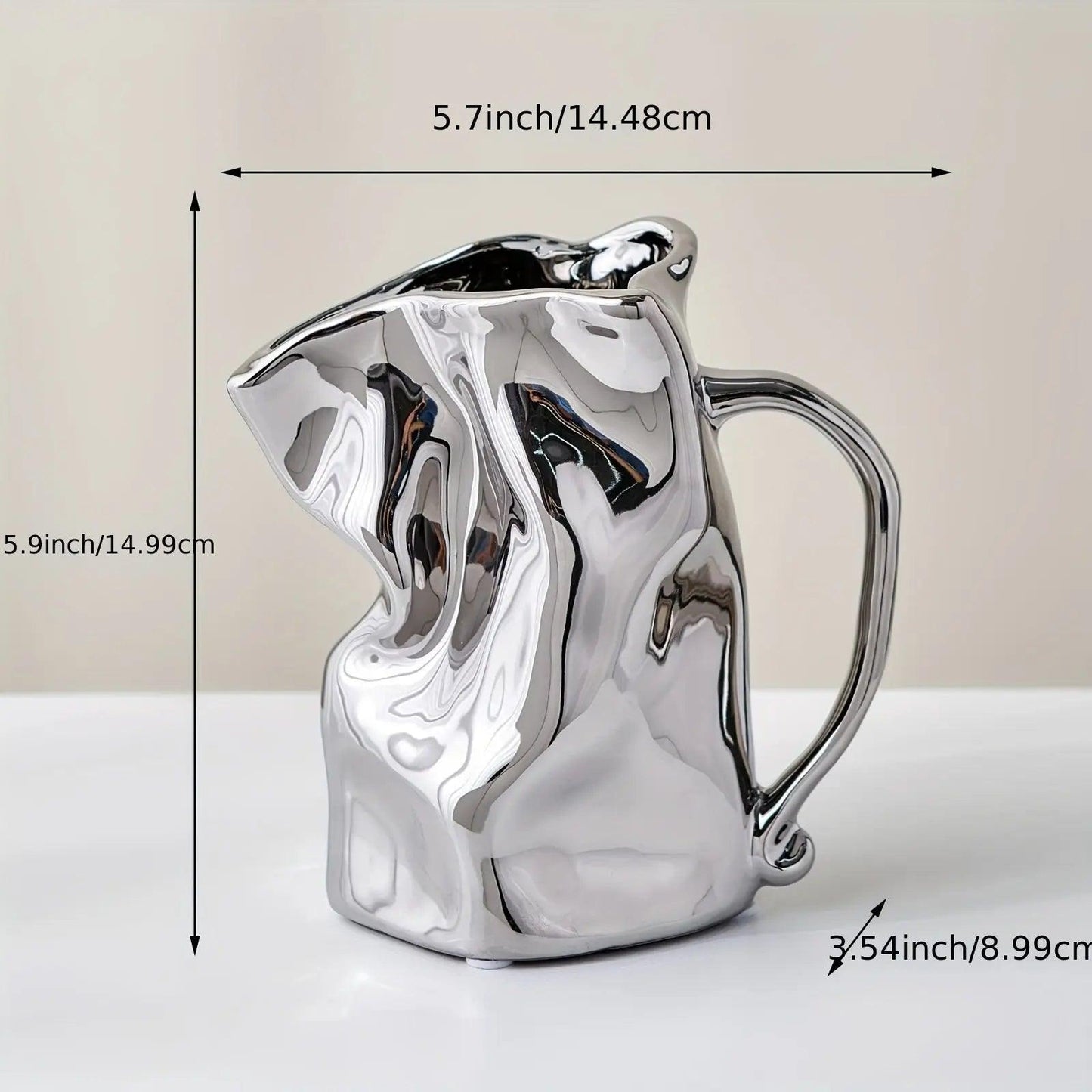 Modern Ceramic Vase with Lustrous Finish
