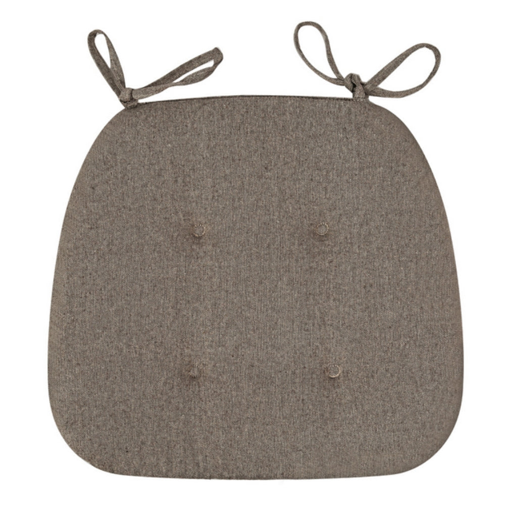 Tufted Microfiber Chair Cushion with Tie Straps