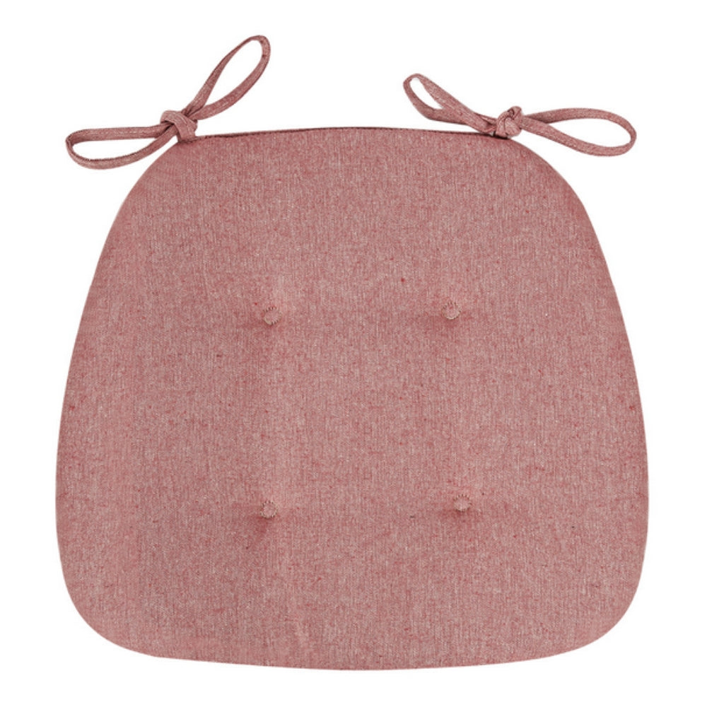 Tufted Microfiber Chair Cushion with Tie Straps