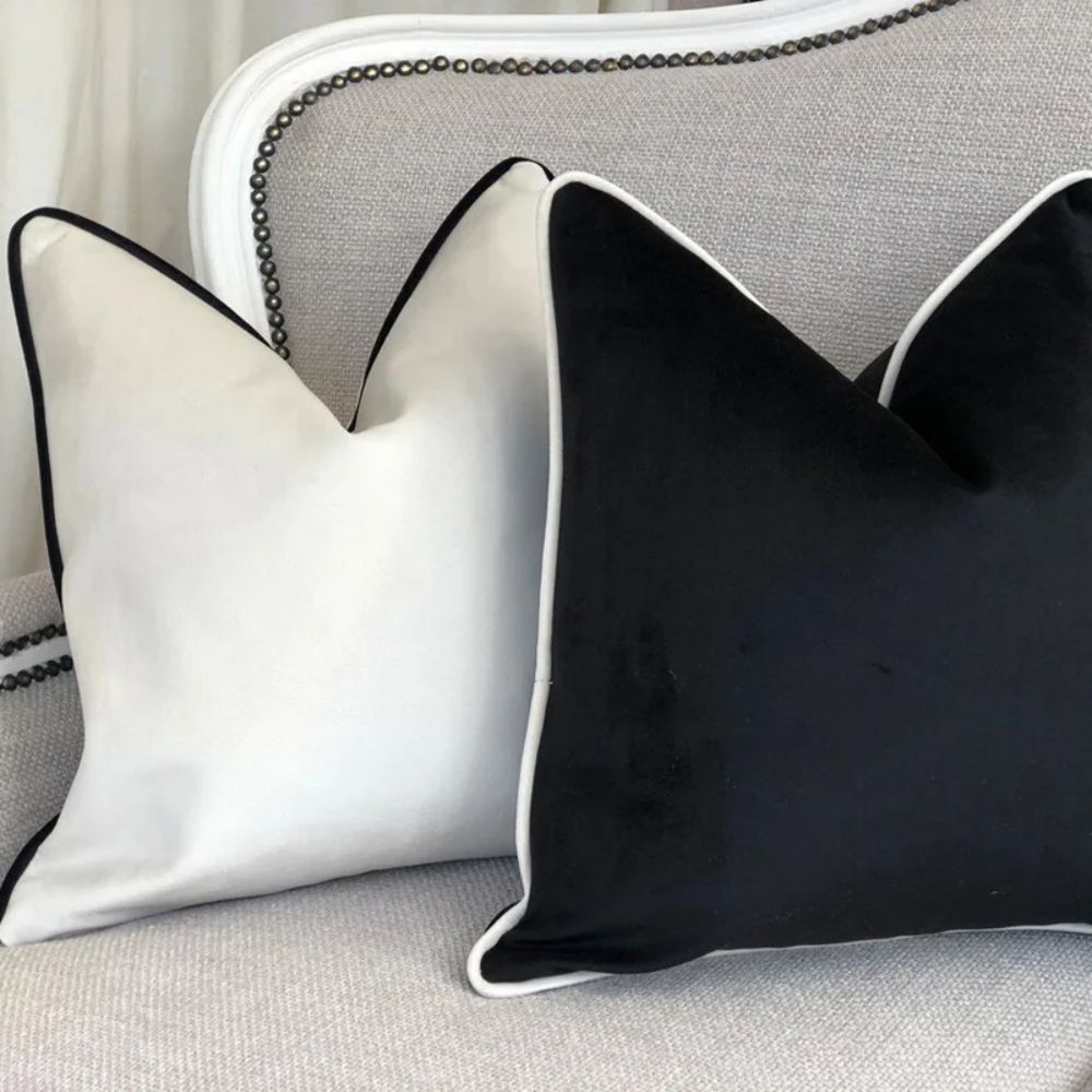 Velvet Cushion Cover with Hidden Zipper