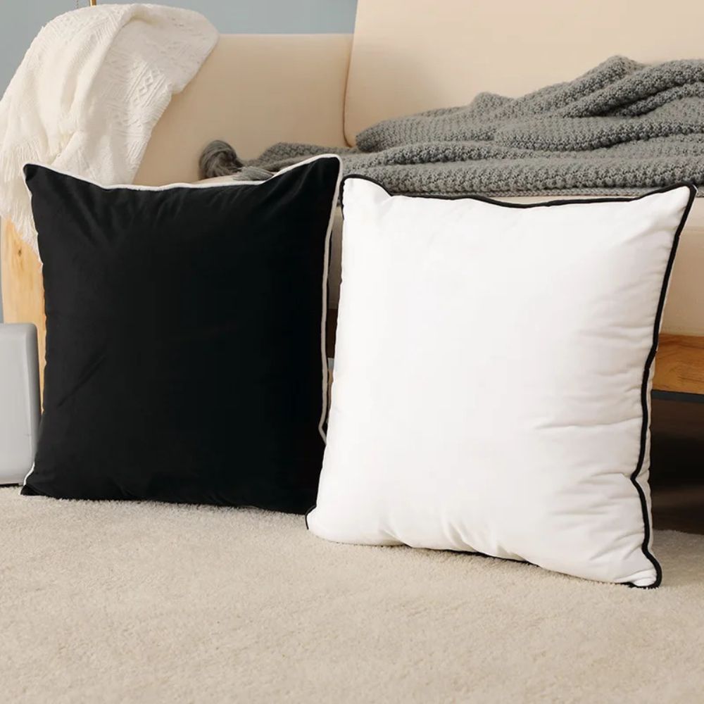 Velvet Cushion Cover with Hidden Zipper