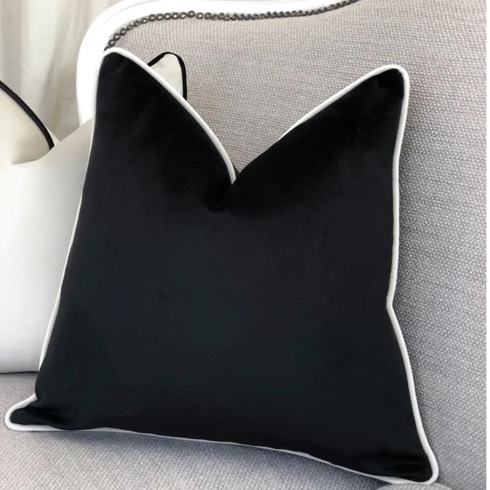 Velvet Cushion Cover with Hidden Zipper
