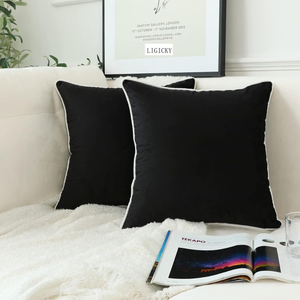 Velvet Cushion Cover with Hidden Zipper