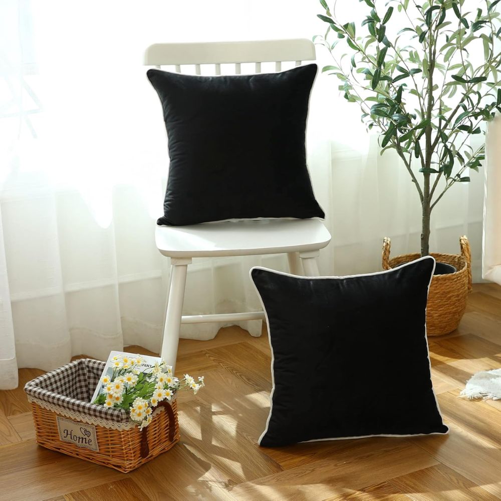 Velvet Cushion Cover with Hidden Zipper