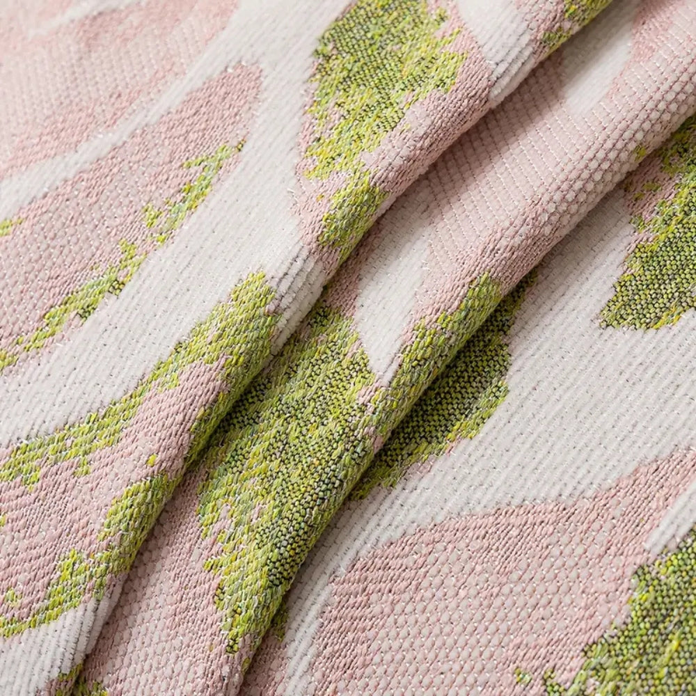 Chenille Leaf Pattern Sofa Cover - Pet-Friendly, Machine Washable