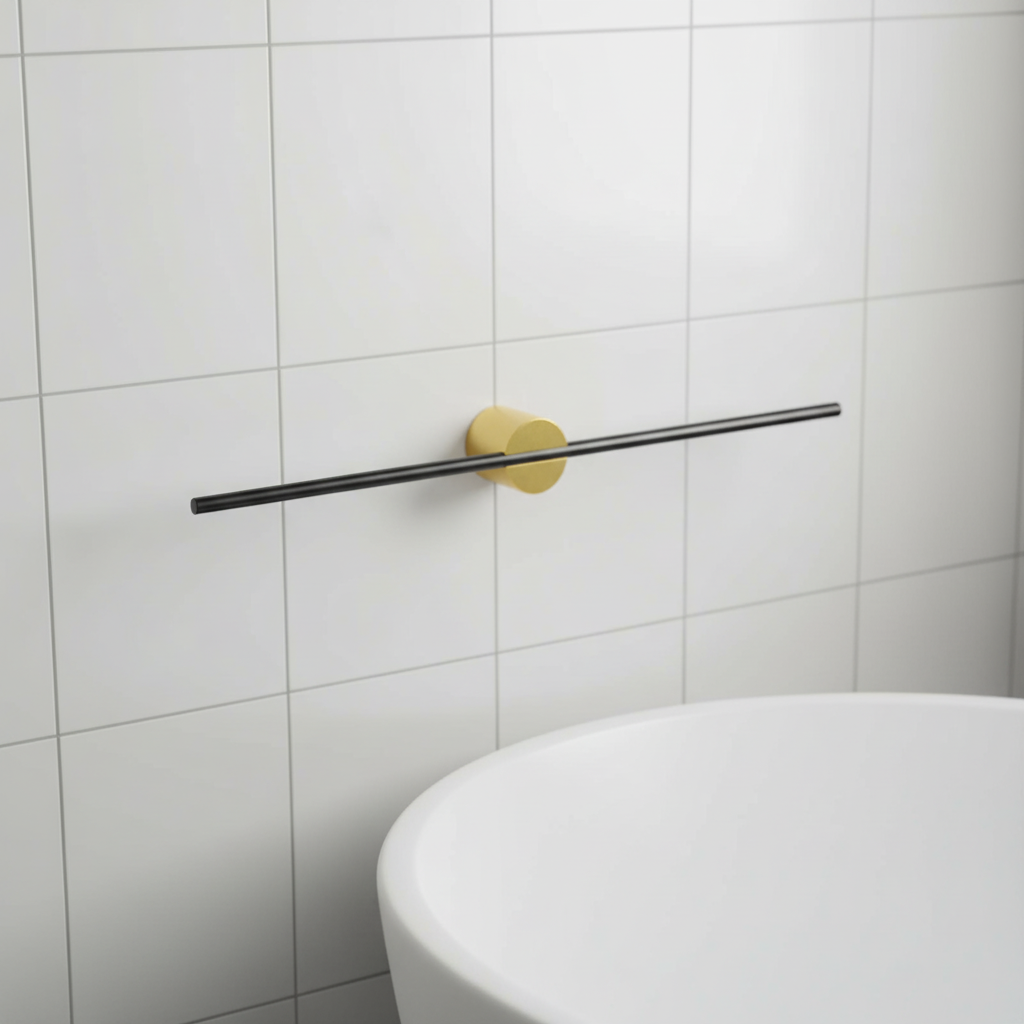 Adjustable Brushed Aluminum Towel Rack