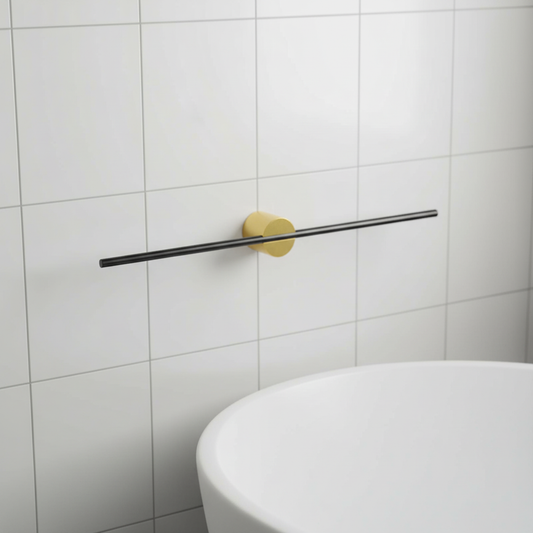 Adjustable Brushed Aluminum Towel Rack
