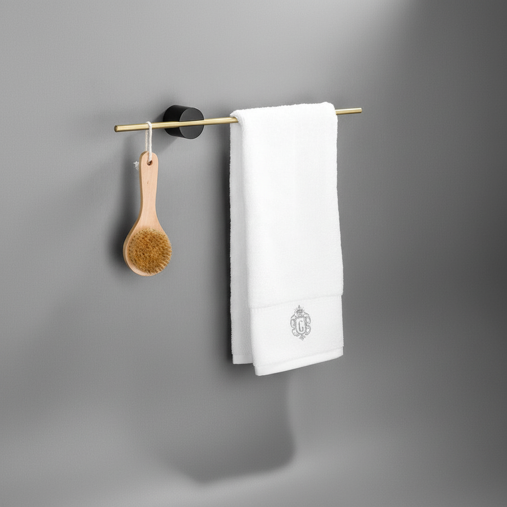 Adjustable Brushed Aluminum Towel Rack