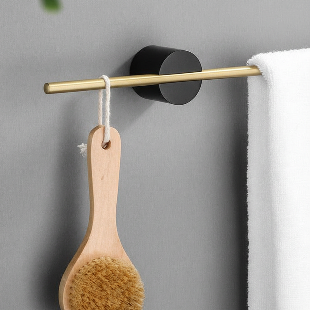 Adjustable Brushed Aluminum Towel Rack