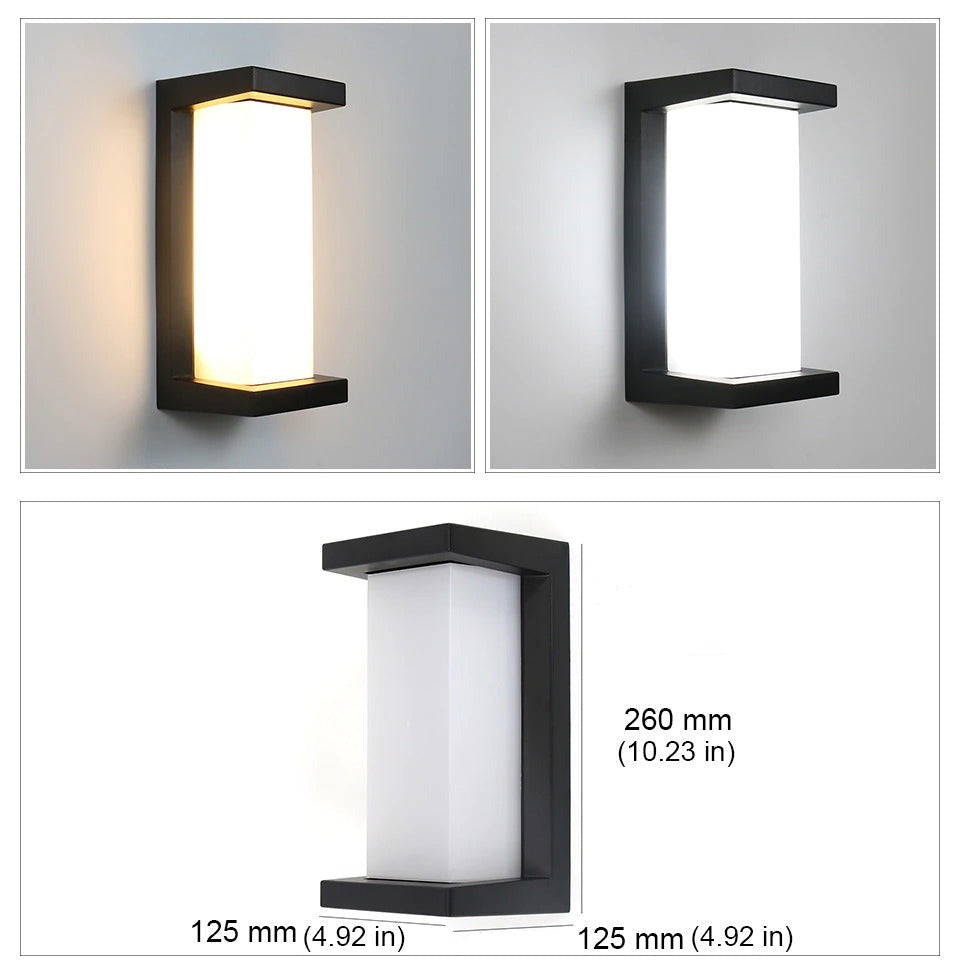 Modern Vertical LED Outdoor Lamp - Weather-Resistant Illumination