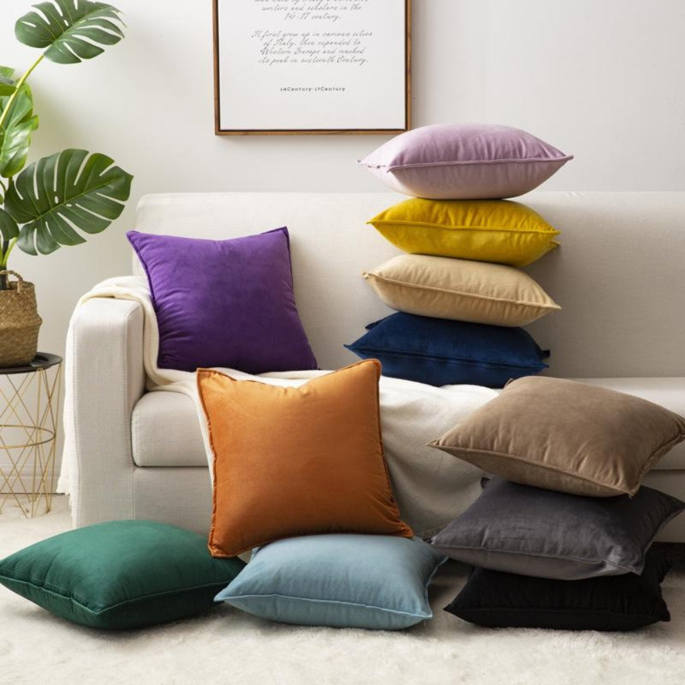 Nordic Faux Leather Cushion Cover with Zipper Closure