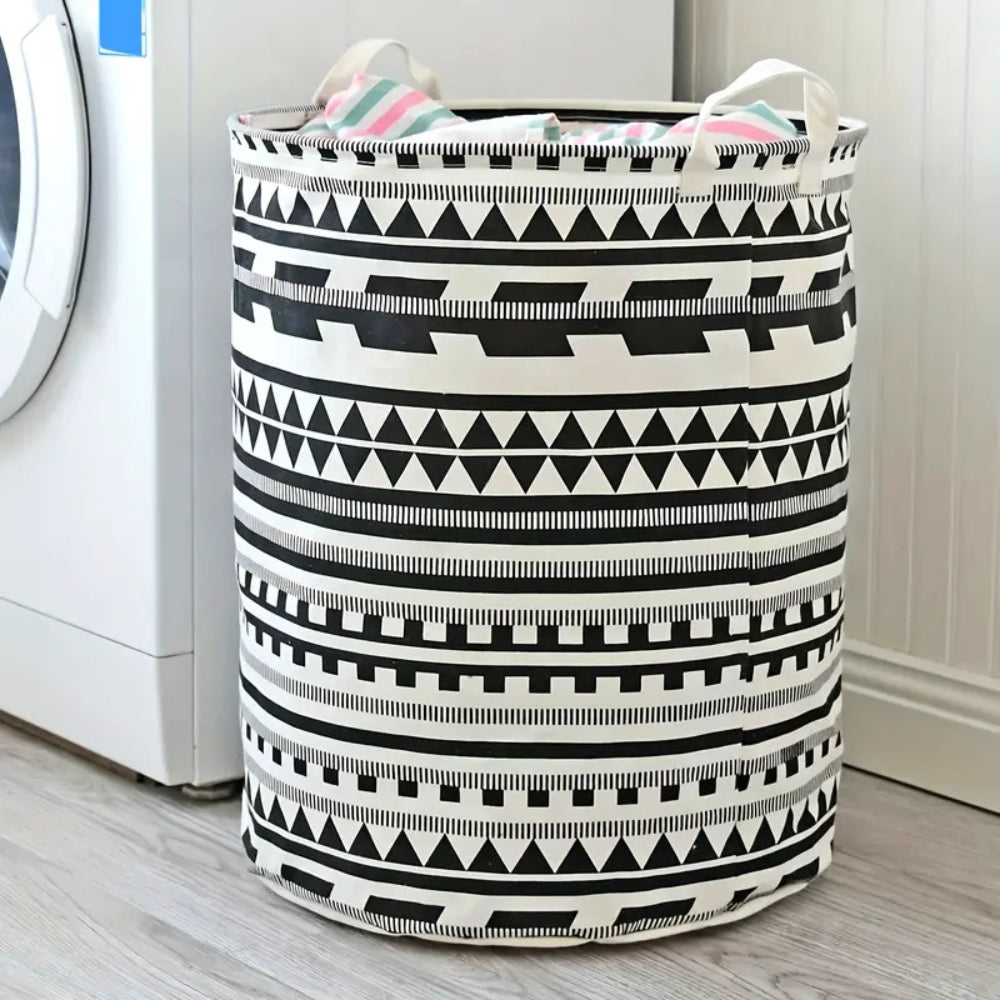 Foldable Tribal Laundry Basket with Handles