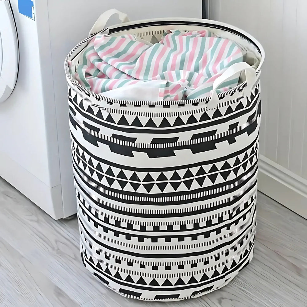 Foldable Tribal Laundry Basket with Handles