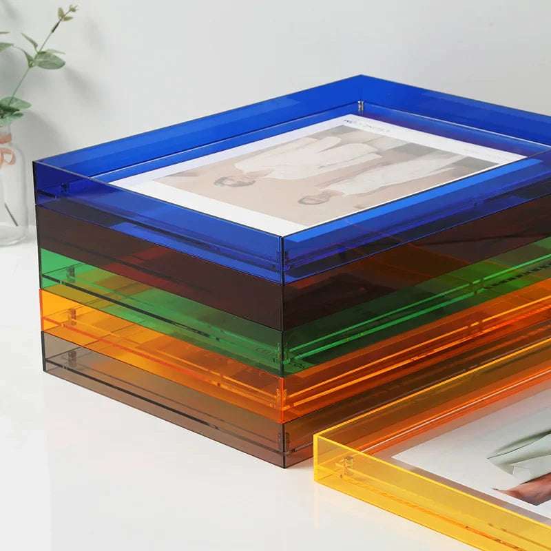 Transparent Acrylic Photo Frame in Multiple Colors