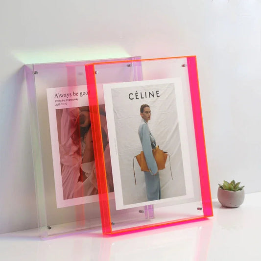 Transparent Acrylic Photo Frame in Multiple Colors