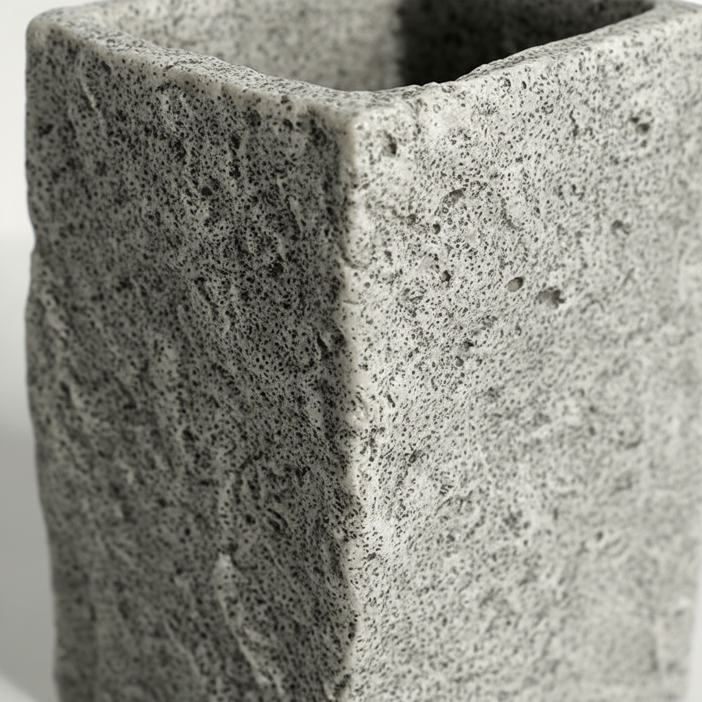 Four-Piece Grey Resin Bathroom Accessory Set