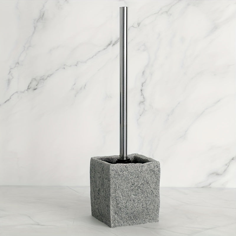 Four-Piece Grey Resin Bathroom Accessory Set