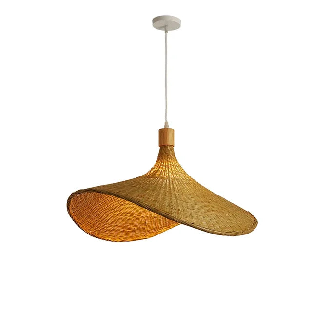 Bamboo Pendant Light with Artisan Woven Design