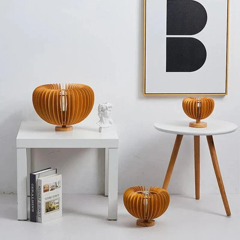 Flexible Wooden Table Lamp with Touch Controls