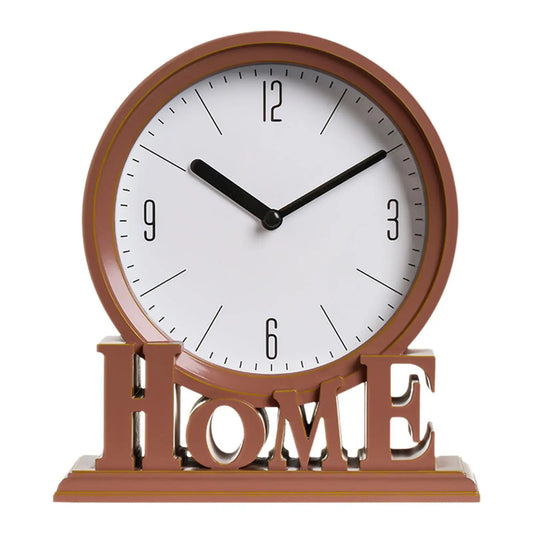 Vintage Round Silent Desk Clock – Classic Decorative Timepiece