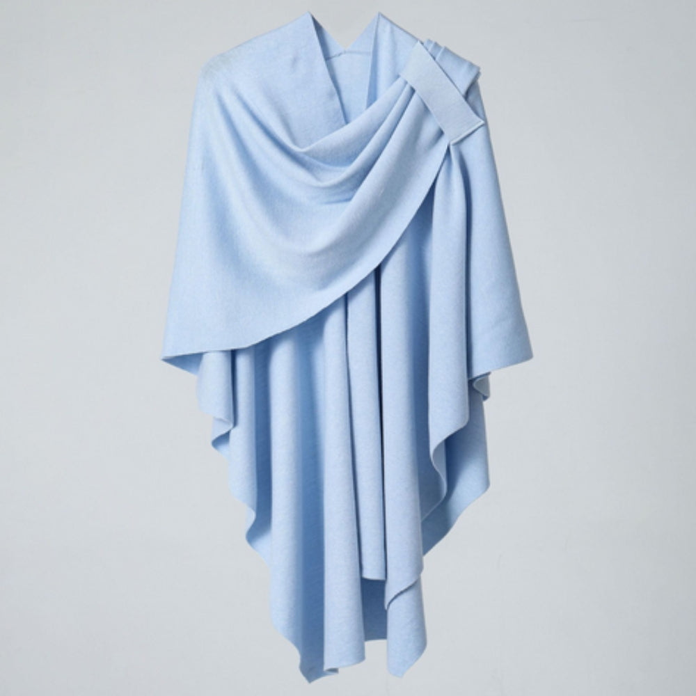Lightweight Microfiber Shawl Coat with Clasp