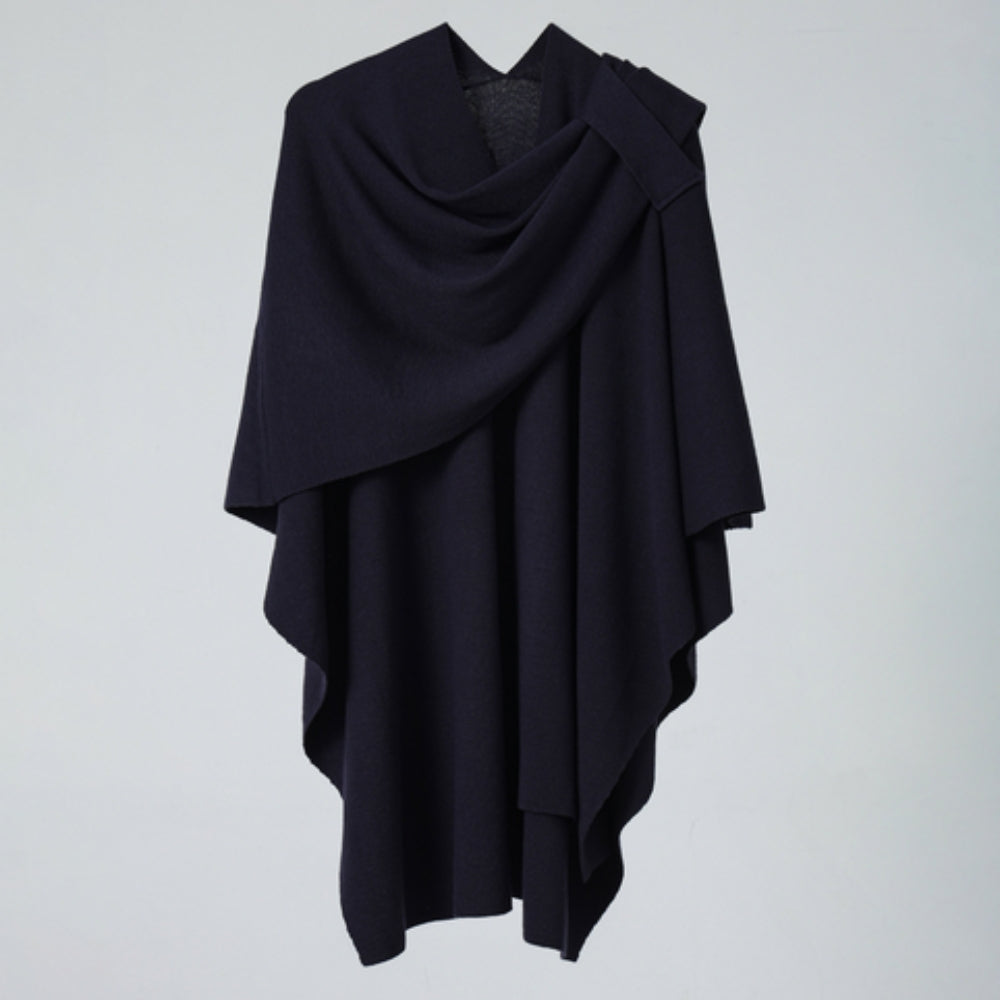 Lightweight Microfiber Shawl Coat with Clasp