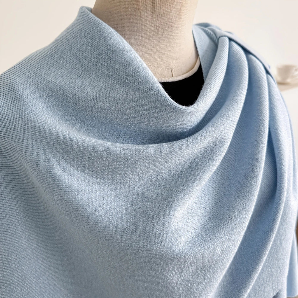 Lightweight Microfiber Shawl Coat with Clasp