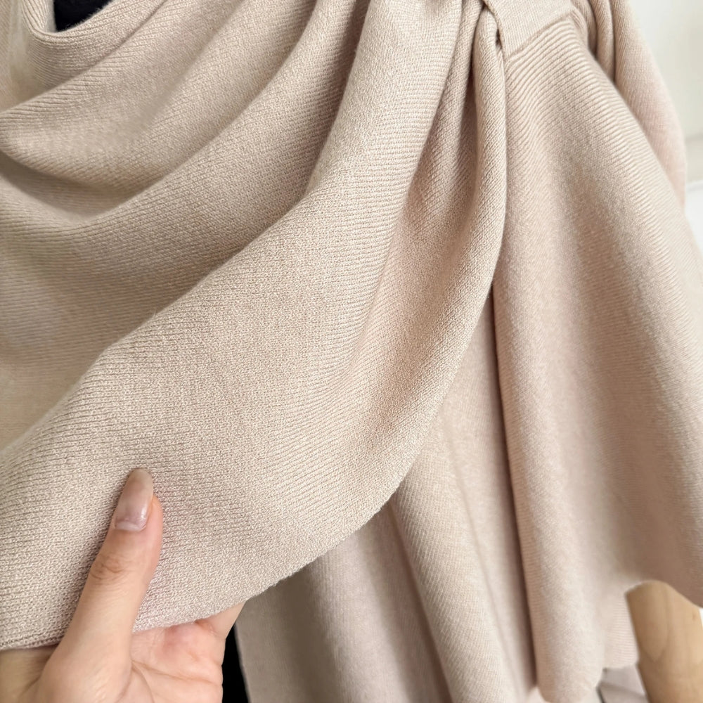 Lightweight Microfiber Shawl Coat with Clasp