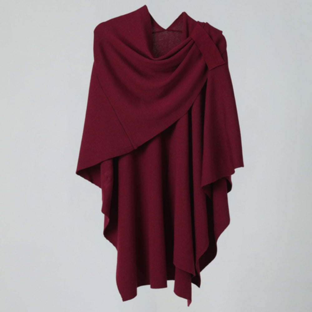 Lightweight Microfiber Shawl Coat with Clasp