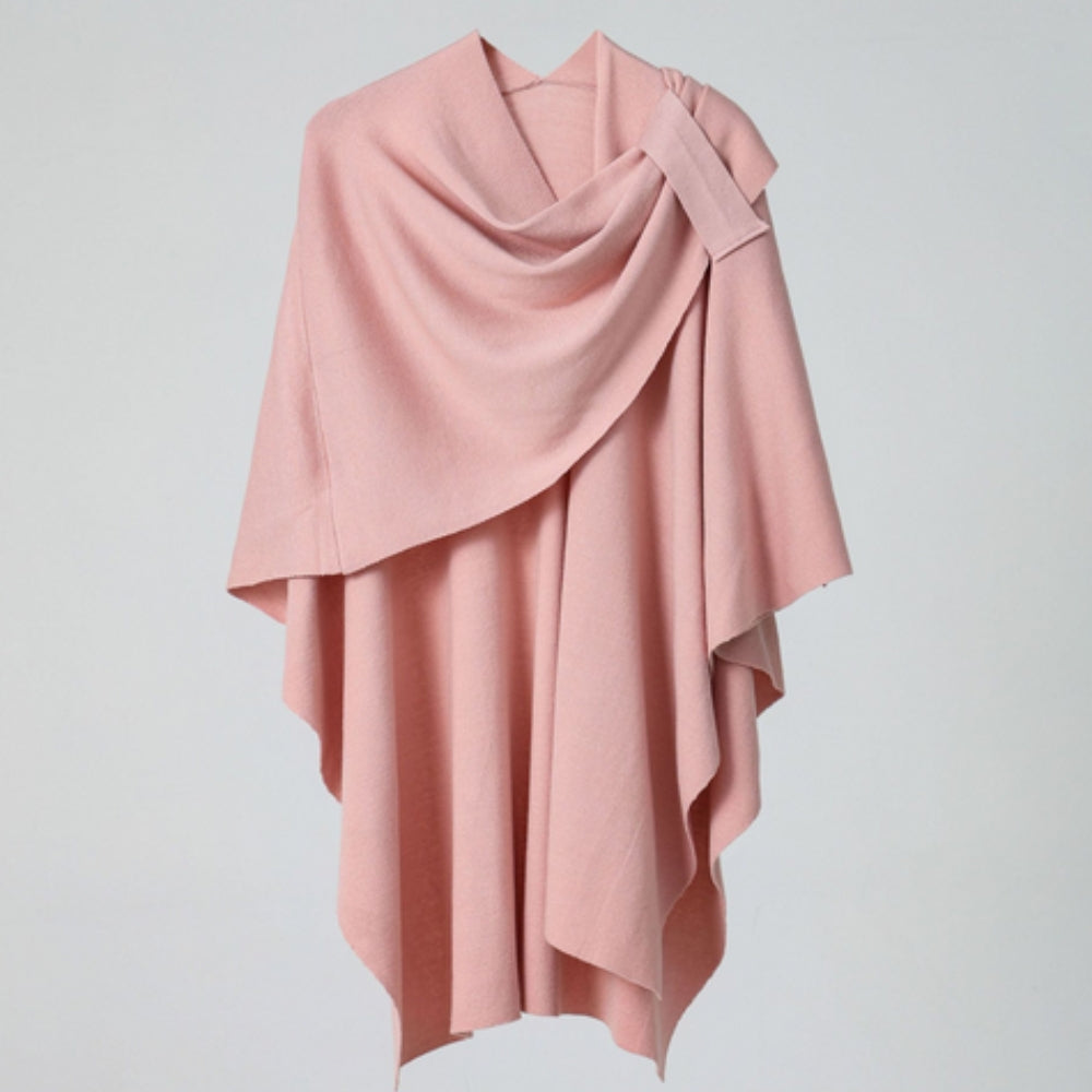 Lightweight Microfiber Shawl Coat with Clasp