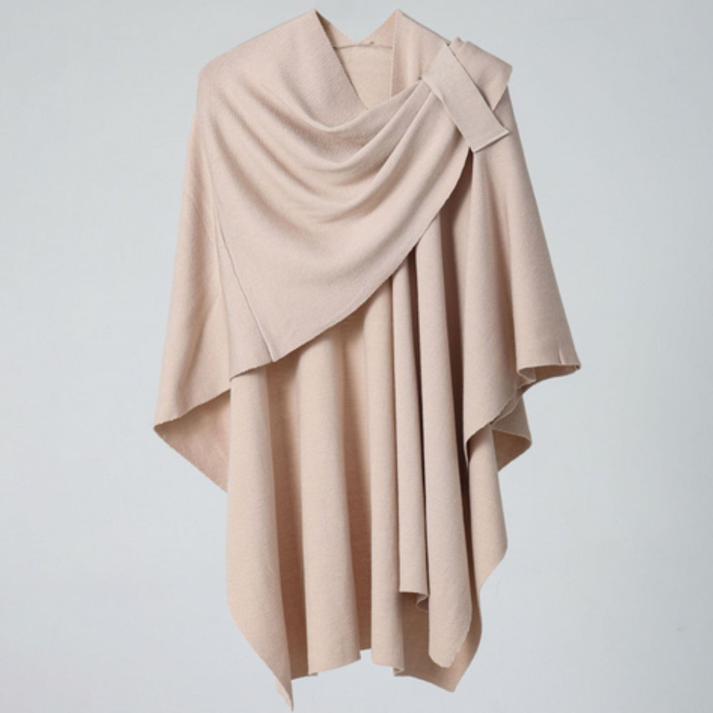 Lightweight Microfiber Shawl Coat with Clasp