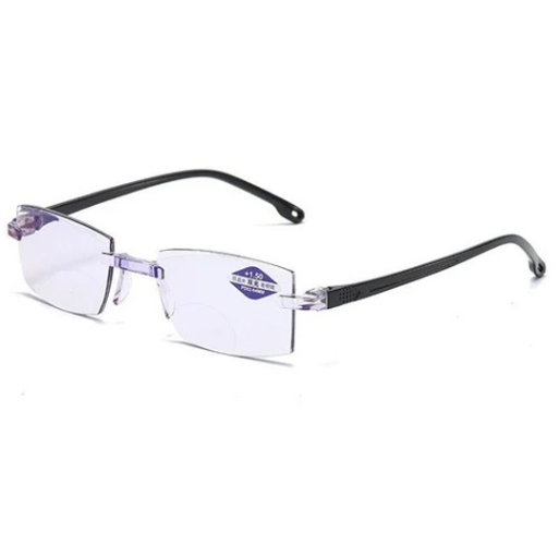 Ultralight Rimless Progressive Glasses with Blue Light Filter
