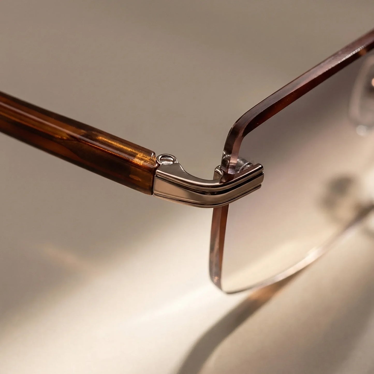 Ultralight Rimless Progressive Glasses with Blue Light Filter