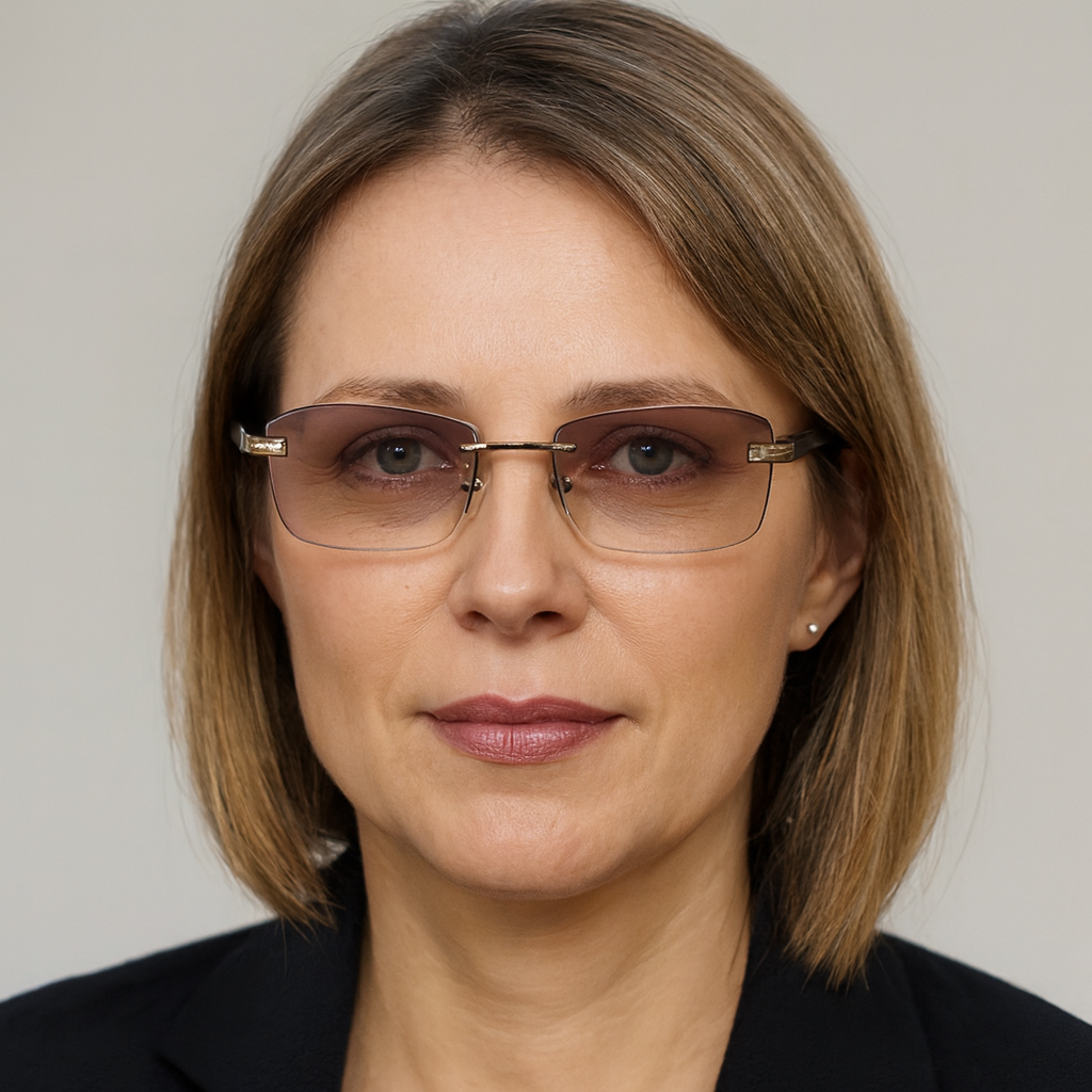 Ultralight Rimless Progressive Glasses with Blue Light Filter