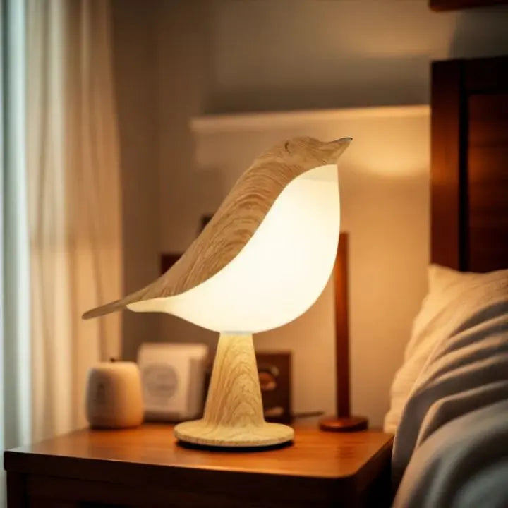 Dimmable Bird Table Lamp with Touch Control and Aromatherapy Diffuser