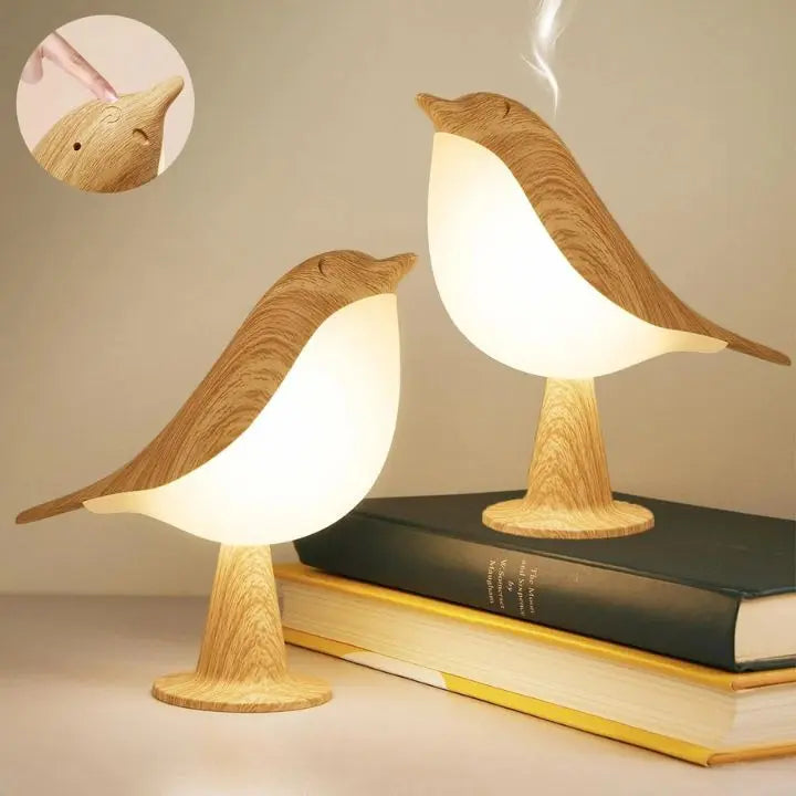 Dimmable Bird Table Lamp with Touch Control and Aromatherapy Diffuser