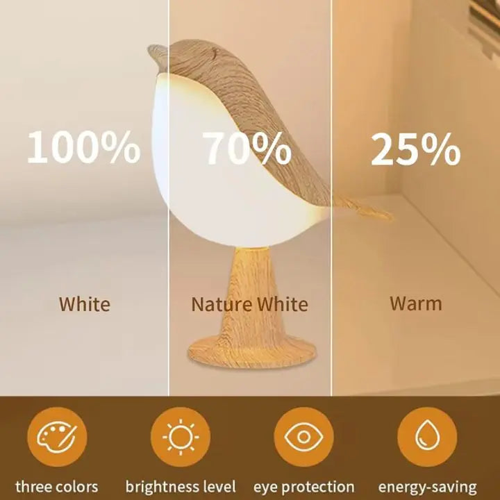 Dimmable Bird Table Lamp with Touch Control and Aromatherapy Diffuser