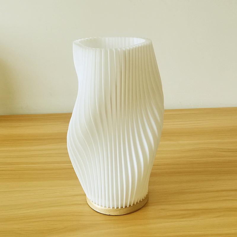 French Cream Pleated Desk Lamp