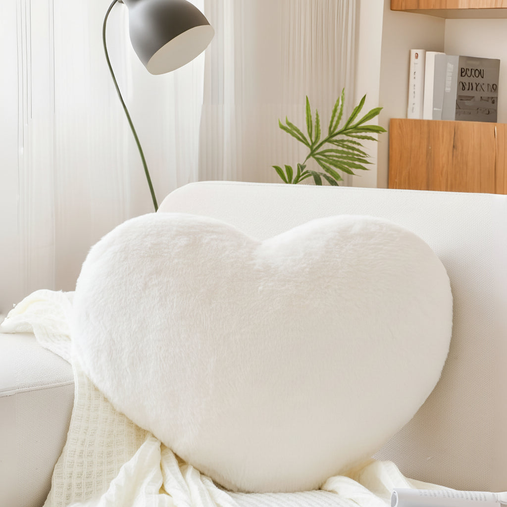 Soft Pink Heart Shaped Plush Pillow for Valentine’s Day Gift
